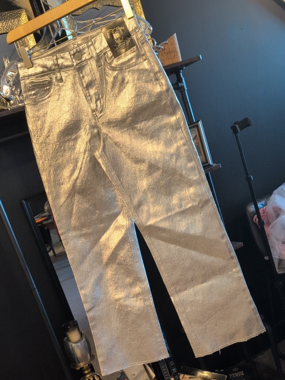 art class Metallic Silver Baggy Jeans